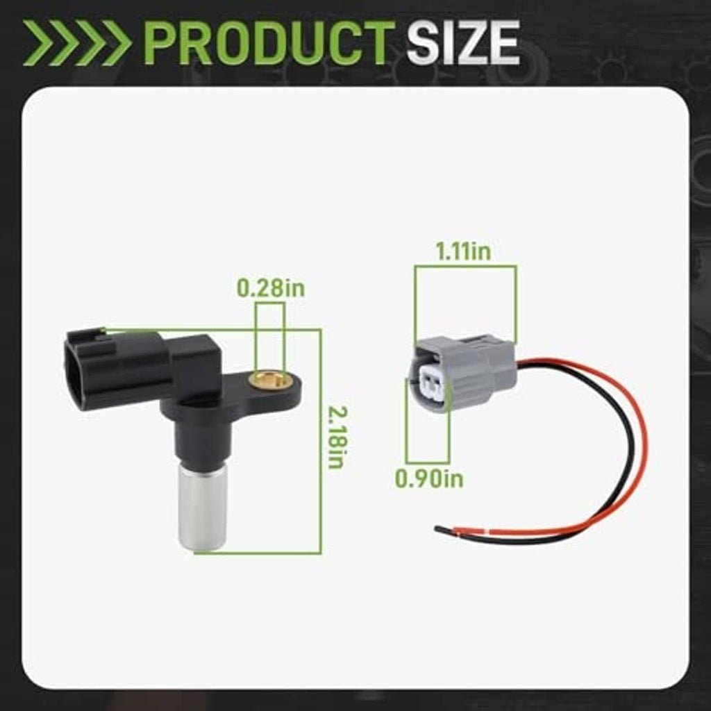 Crankshaft position sensor with connector plug and red/black wiring leads