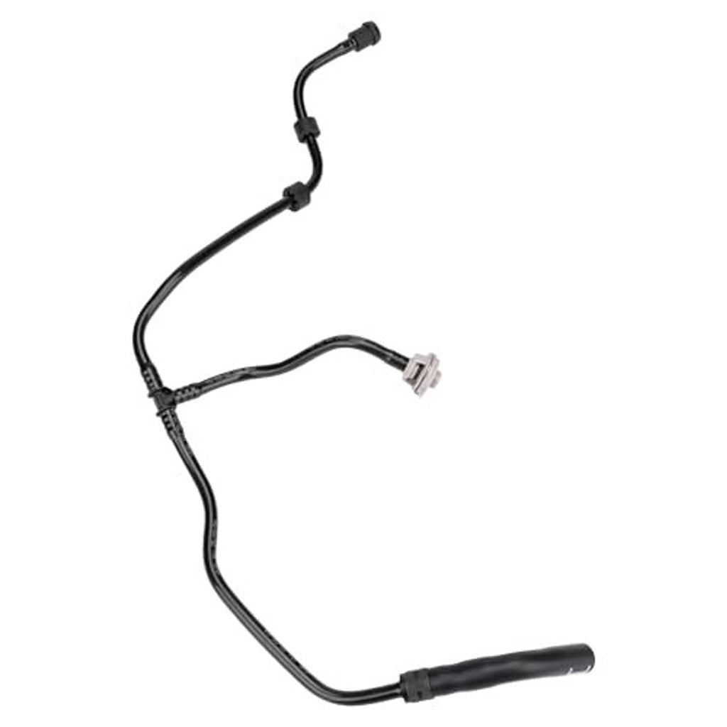 Black radiator hose assembly with molded curves and plastic snap connectors