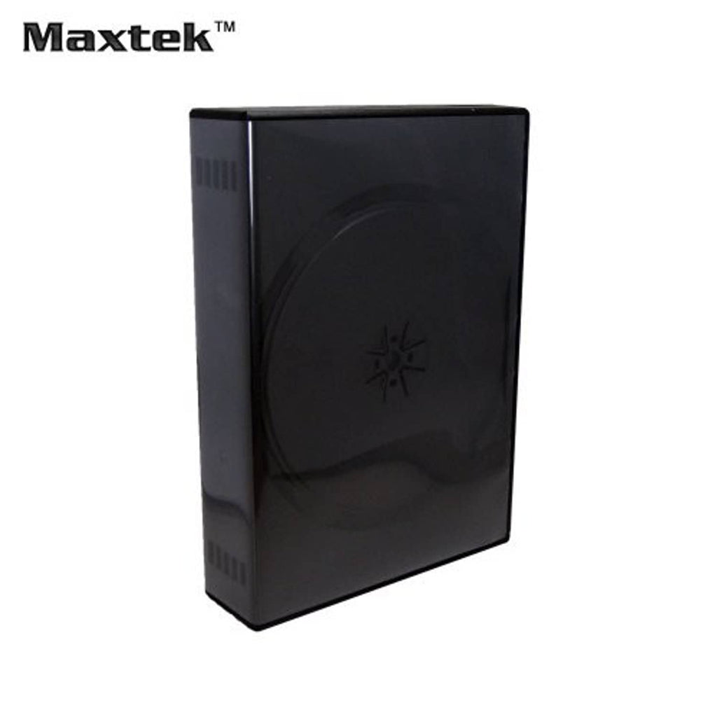 Black 12-disc case with Maxtek logo on front, holds multiple discs