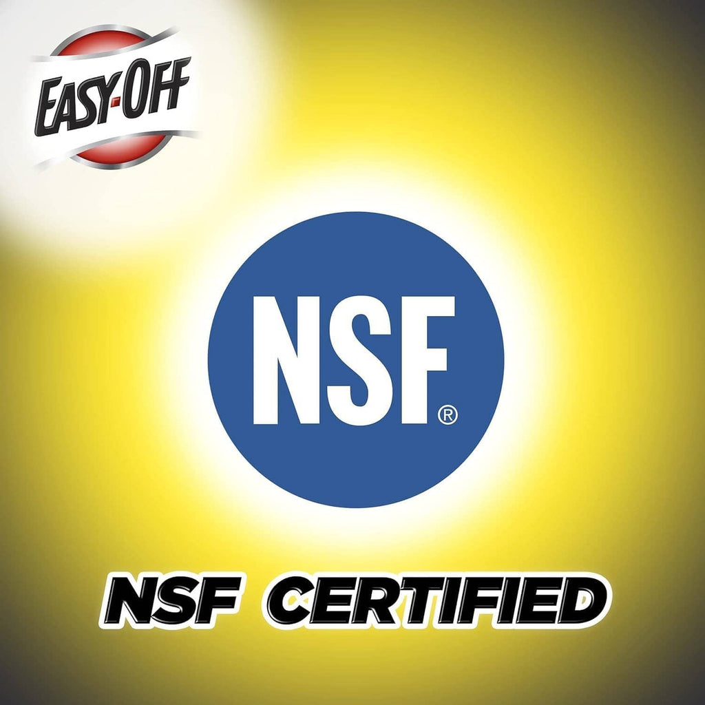 NSF certified badge for heavy duty degreaser cleaner spray with Easy-Off logo