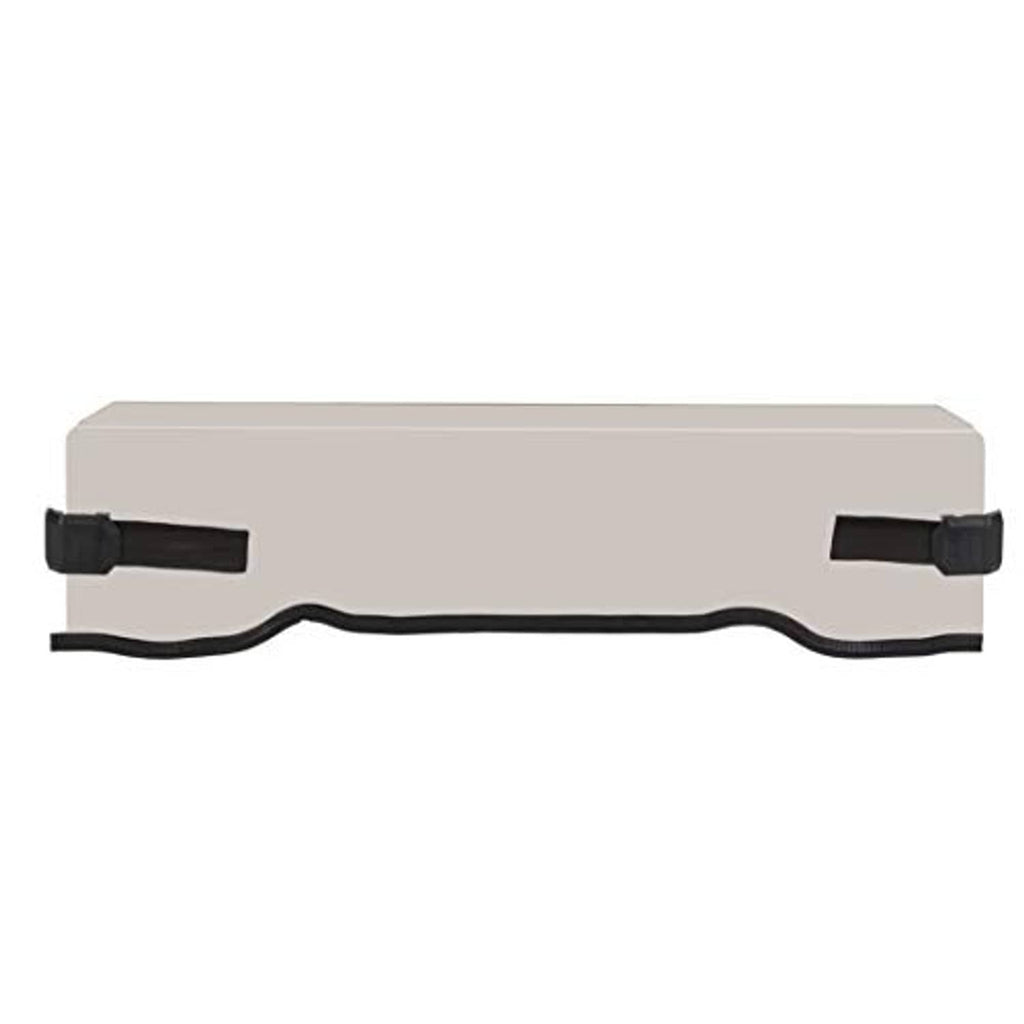 Tinted front half windshield with light tint and black end mounting brackets
