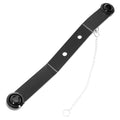 Black powder-coated 3-point hitch lift arm with chain and two ball-joint ends