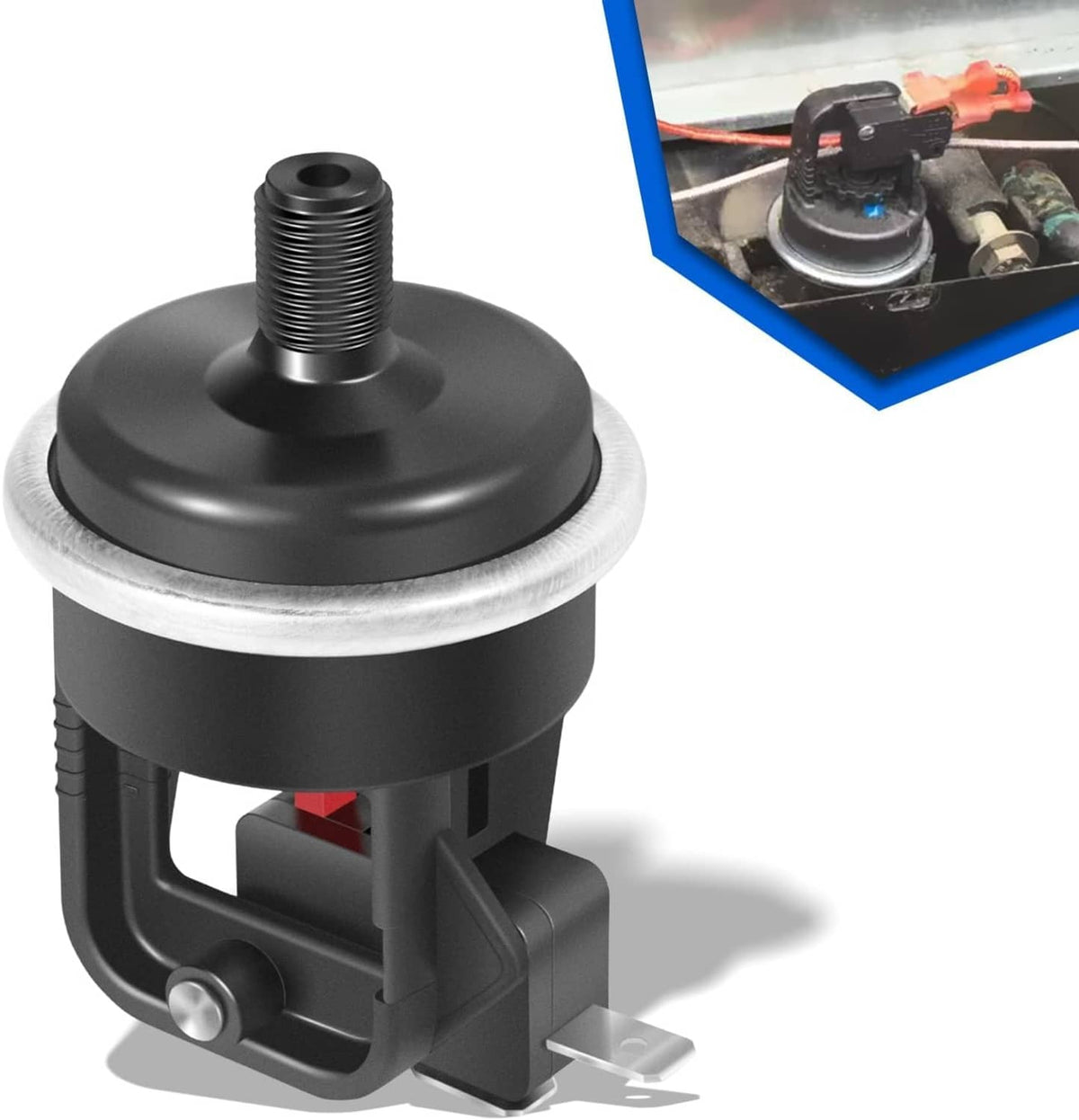 Hayward water pressure switch replacement with black housing and threaded inlet