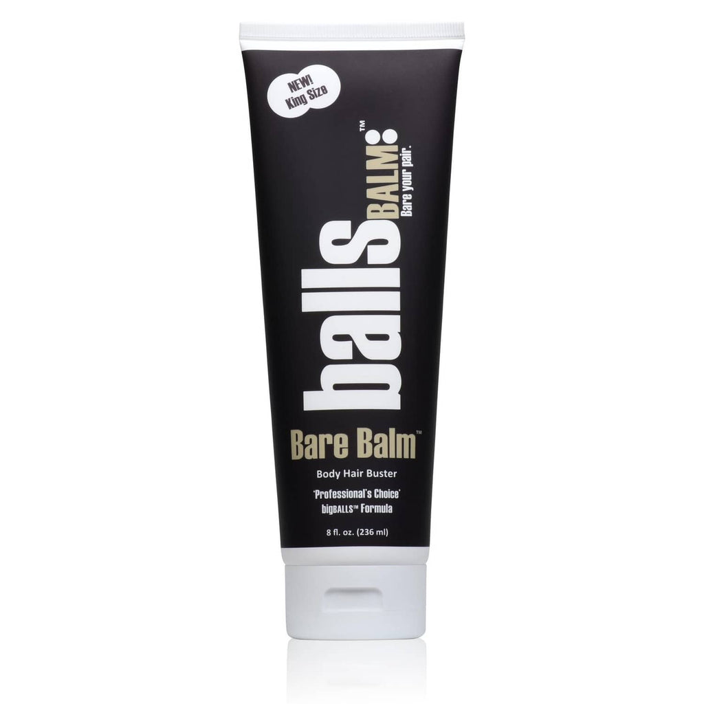 Bare Balm body hair buster cream tube, black label with white base