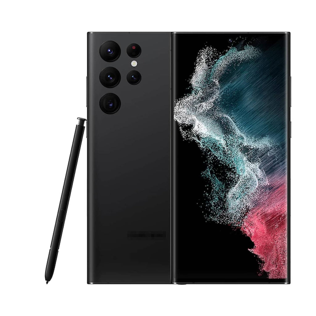 Black S Pen replacement stylus next to smartphone, slim matte body