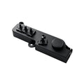 Black power seat switch module with round control button and four switch levers