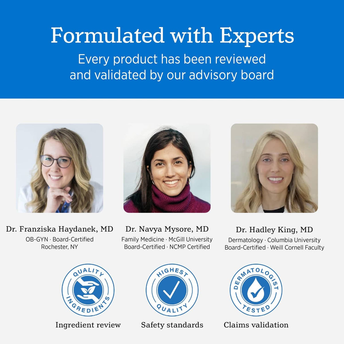 Silicone scar tape expert-reviewed quality seals and advisory board icons