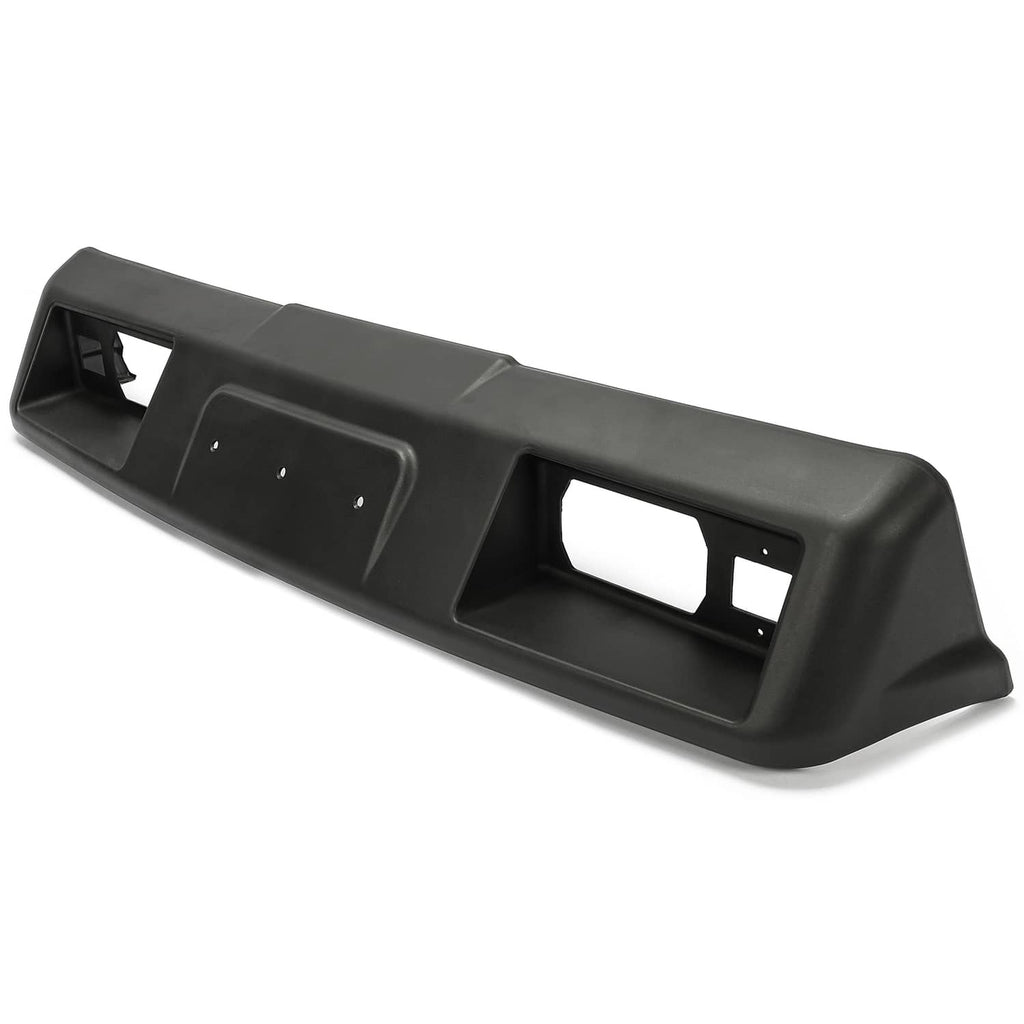 Black front cowl panel with center grille section and two rectangular headlight openings