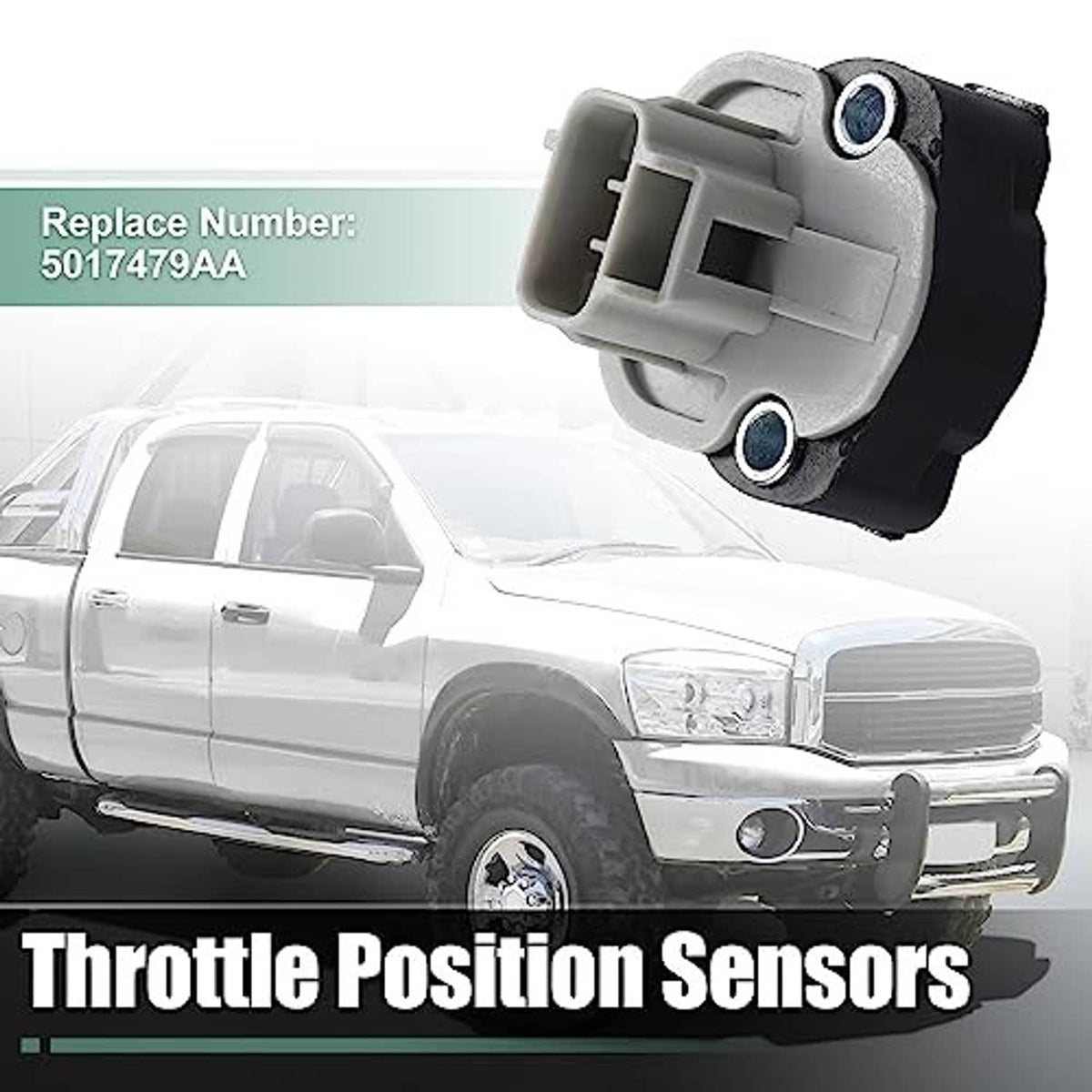 Throttle position sensor housing with electrical connector and mounting holes