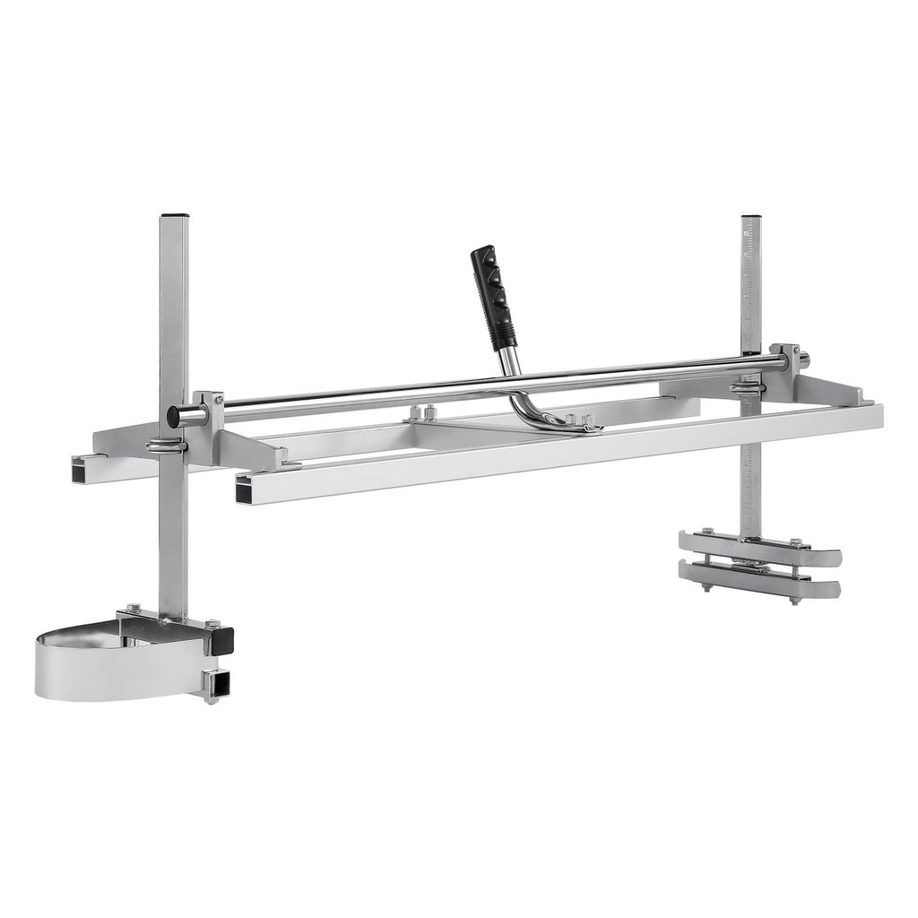 Portable chainsaw mill guide bar frame with adjustable cutting thickness, 14–36 in