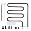 Electric smoker heating element kit with black U-shaped coils and wire connectors