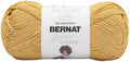 Bernat Softee cotton yarn skein, light mustard yellow 120g ball with label