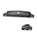Black upper radiator support cover with mounting holes and bracket tabs