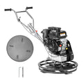 24-inch walk-behind concrete power trowel with engine and round float pan blade