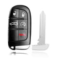 Black 5-button key fob with lock/unlock and PANIC plus metal key blade