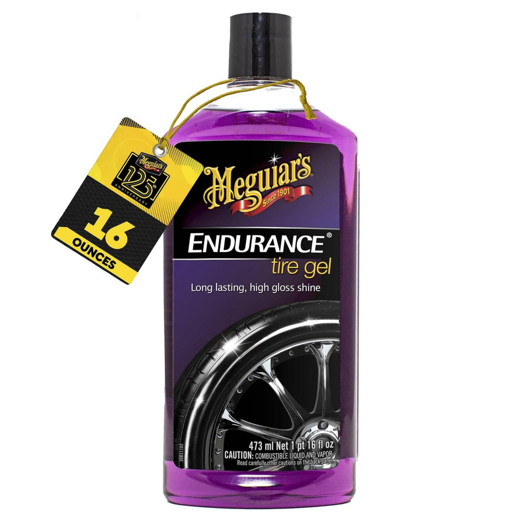 Meguiar’s Endurance tire gel bottle, purple 16 fl oz container for tire shine