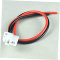 Alternator wiring pigtail harness with red and black wires, white plug connector