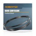 Band saw blade package with carbon steel blade coil, black teeth
