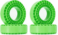 Green silicone rubber tire insert with honeycomb tread pattern and center hole