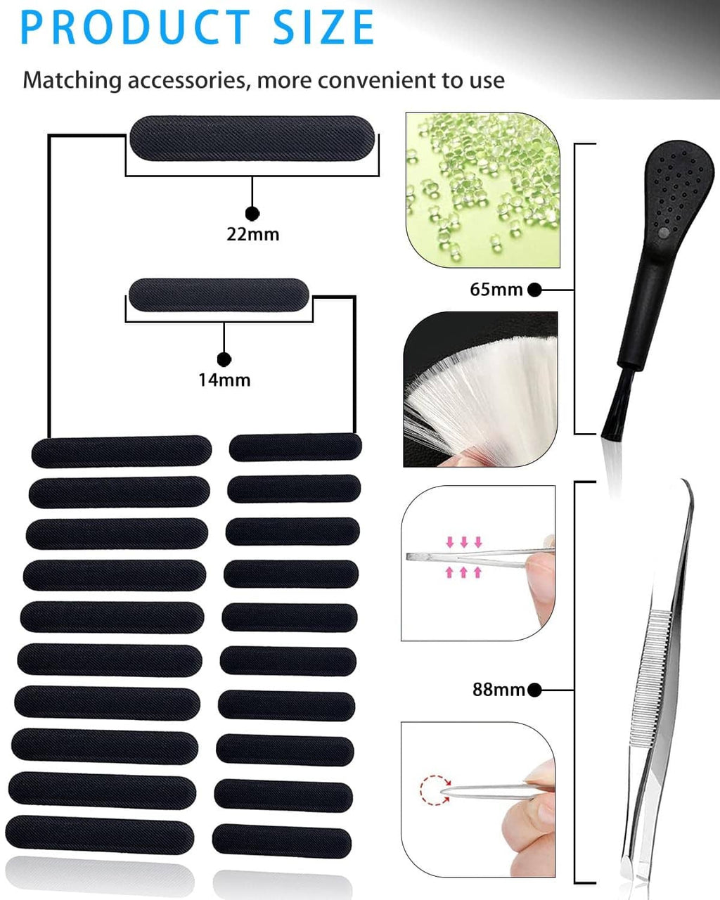 Speaker dust cover sticker kit with multiple adhesive mesh strips and tools