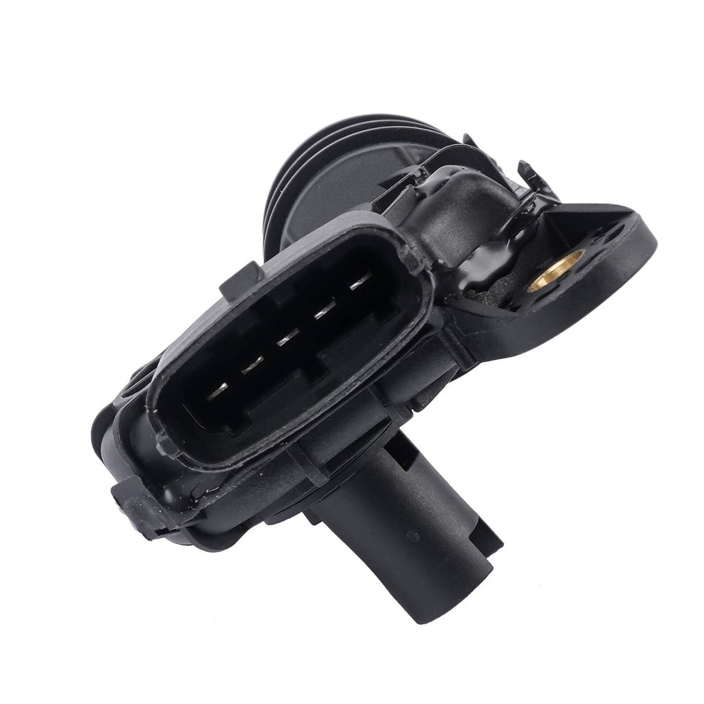 Black intake manifold runner control motor with electrical connector plug and mounting ear