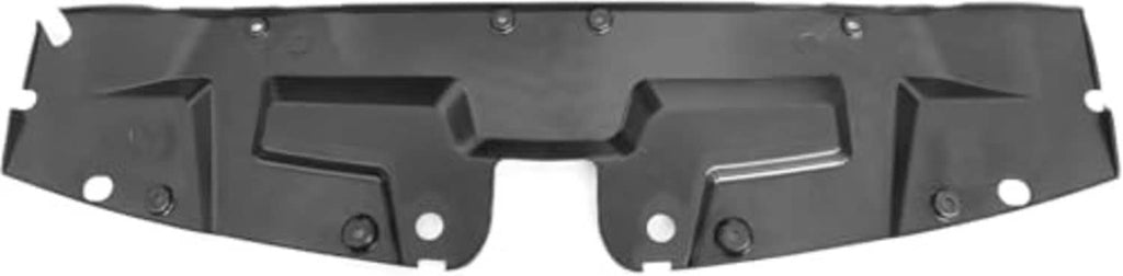 Black upper radiator support cover with embossed ribs and attachment points
