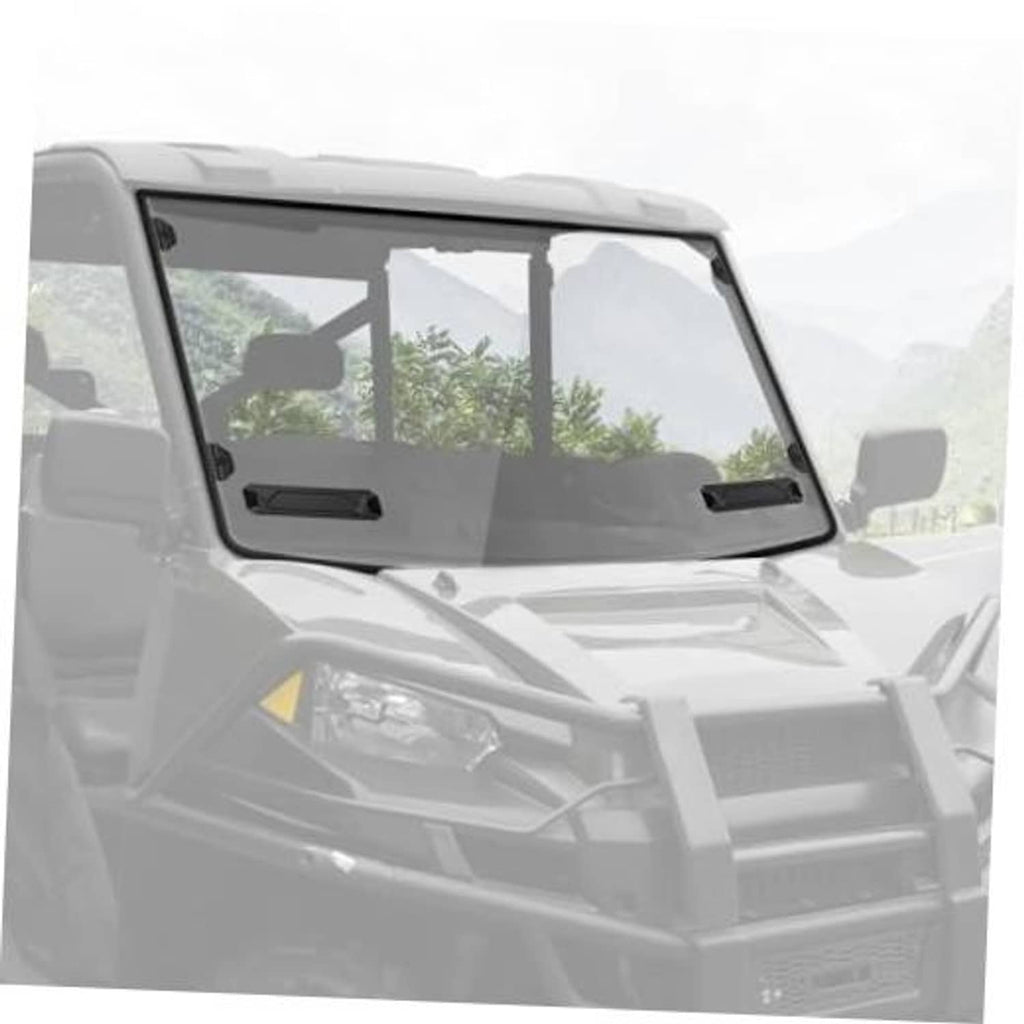 Front vented windshield for Polaris Ranger XP 1000, full-width clear shield