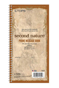 Spiral-bound phone message book, carbonless 2-part forms, 2 3/4 x 5