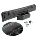 EZGO golf cart carbon fiber-style dashboard dash cover with two cup openings and screw points