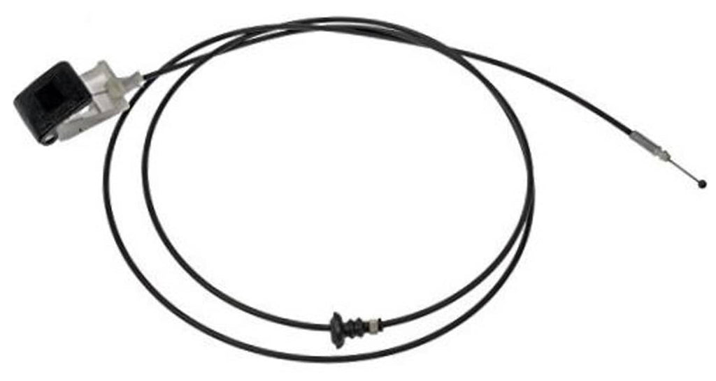 Hood release cable assembly with black wire loop and white/black connector