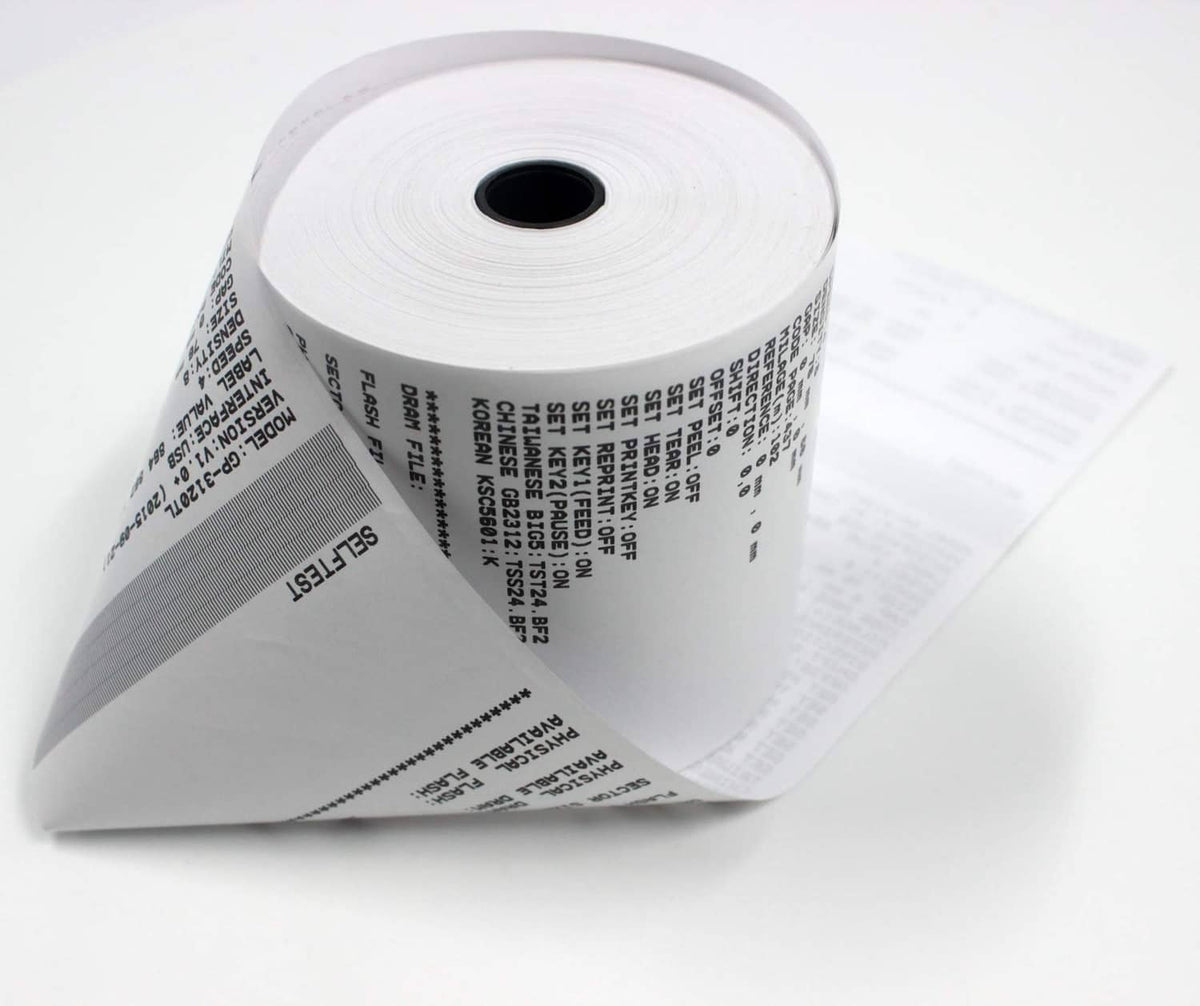 RivetOak (2 Rolls) 2 1/4 x 150 ft, White, adding machine tape Paper 2 ROLLS, WHITE
