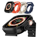 Four-piece shockproof watch bumper set for Apple Watch Ultra, black, orange, white, blue