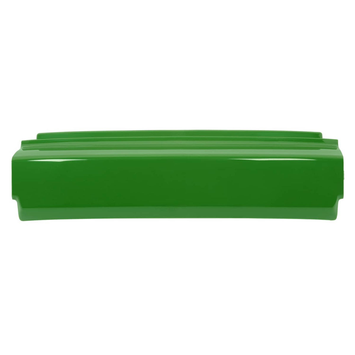 Green front bumper for John Deere riding mower, front grille cover with top lip