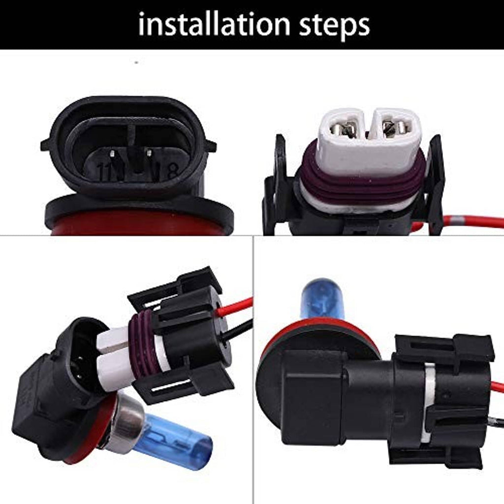 Ceramic headlight socket connector showing two-pin interface and locking tabs