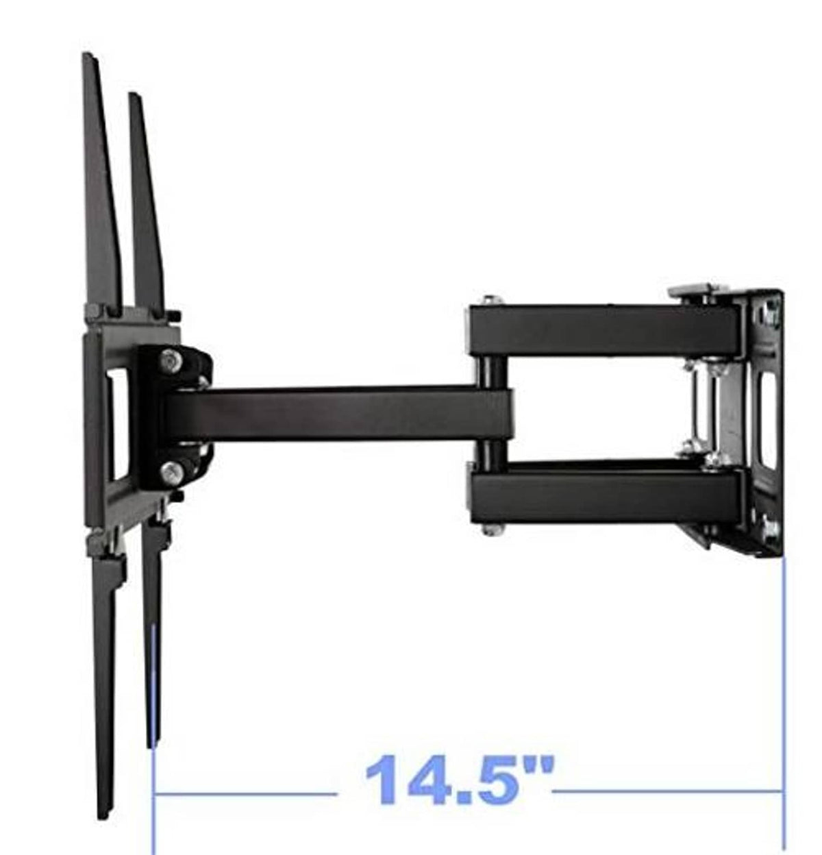 TV wall mount bracket showing horizontal arms and left and right support rails