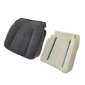 Dark gray cloth driver seat bottom replacement cover with foam cushion