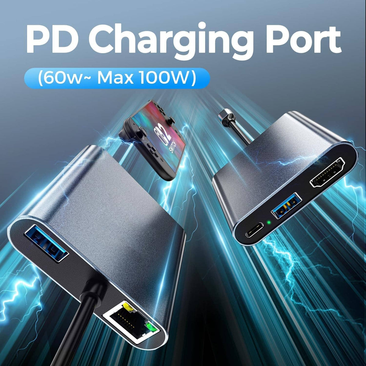 USB-C docking station with PD charging port and HDMI output
