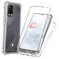 Transparent phone case with clear screen cover, protecting corners and sides