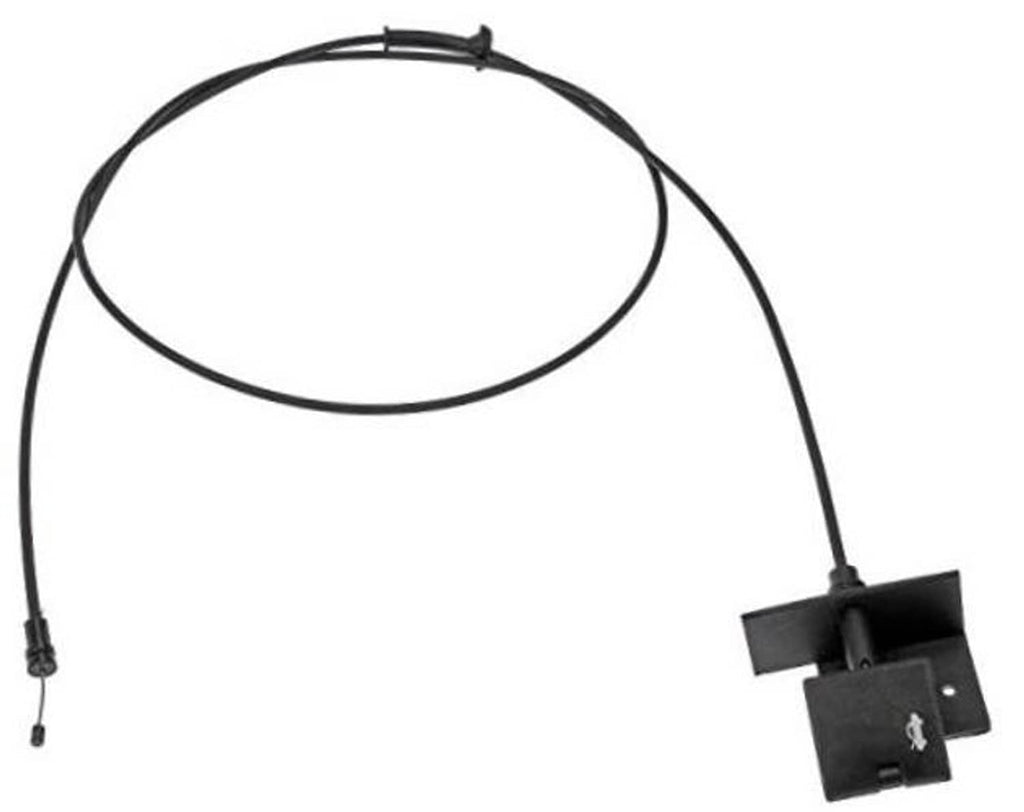 Black hood release cable with latch housing and flexible pull cable ends