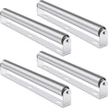 Silver boat trailer roller bracket set with two 1.5 in rollers and mounting plates