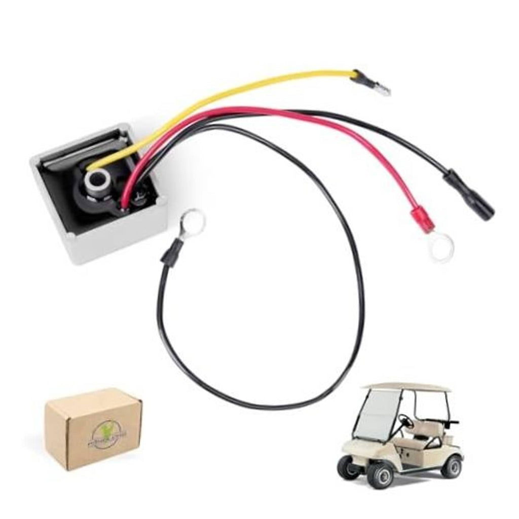 Voltage regulator rectifier with wire harness and electrical connectors, black module