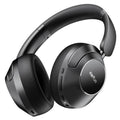 Black over-ear wireless noise-canceling headphones with cushioned earcups and headband