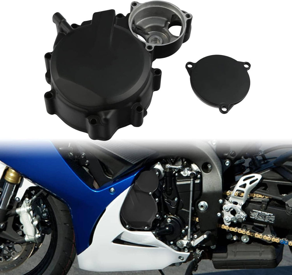 Black and silver engine cover set with small cover and gasket