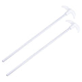 PTFE-coated stirring rod with two white magnetic paddle ends, 300mm length