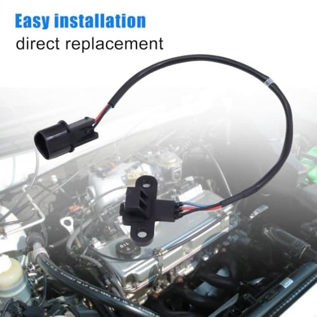 Crankshaft position sensor with direct-replacement wiring harness and connector
