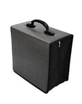 Gray CD/DVD case organizer wallet with top carry handle and zip pocket