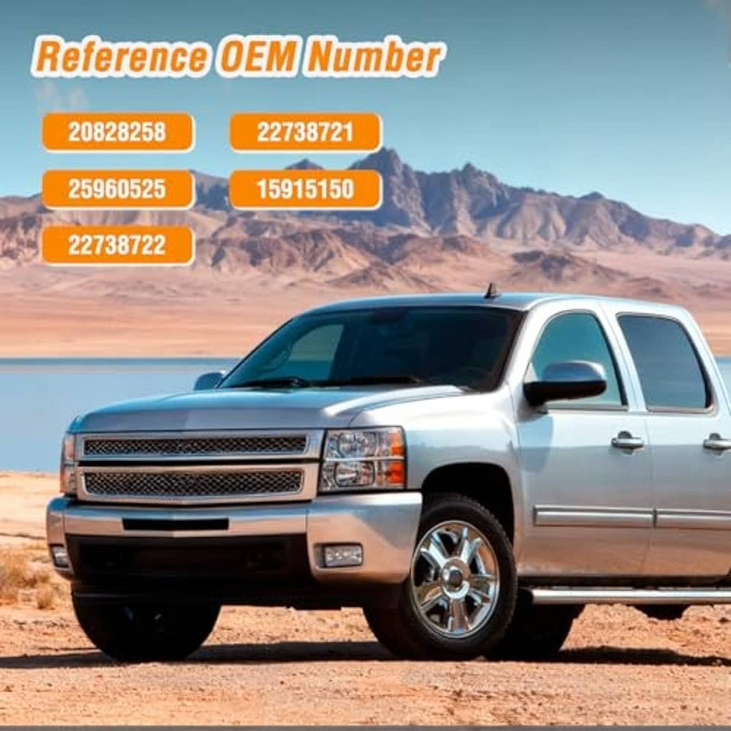 Chrome door handle installed on a pickup truck door
