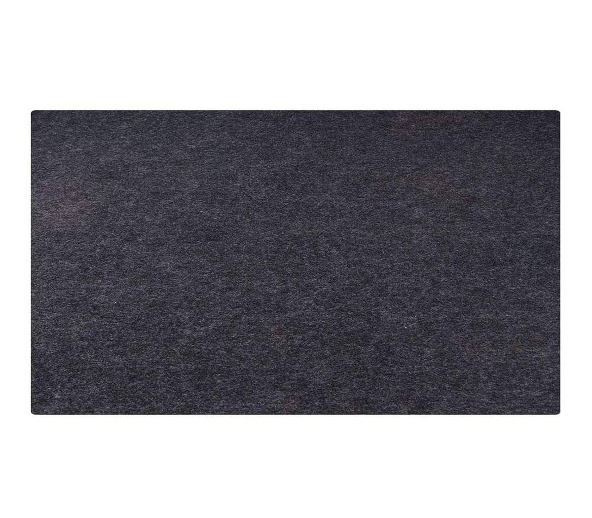 Rectangular grill oil absorbent mat, dark charcoal gray felt surface