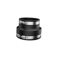 Flexible PVC reducing coupling with metal clamps, black body