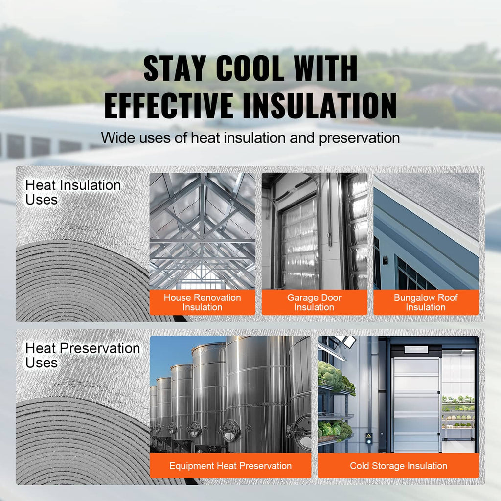 Silver radiant barrier insulation roll and layered insulation panel for heat control
